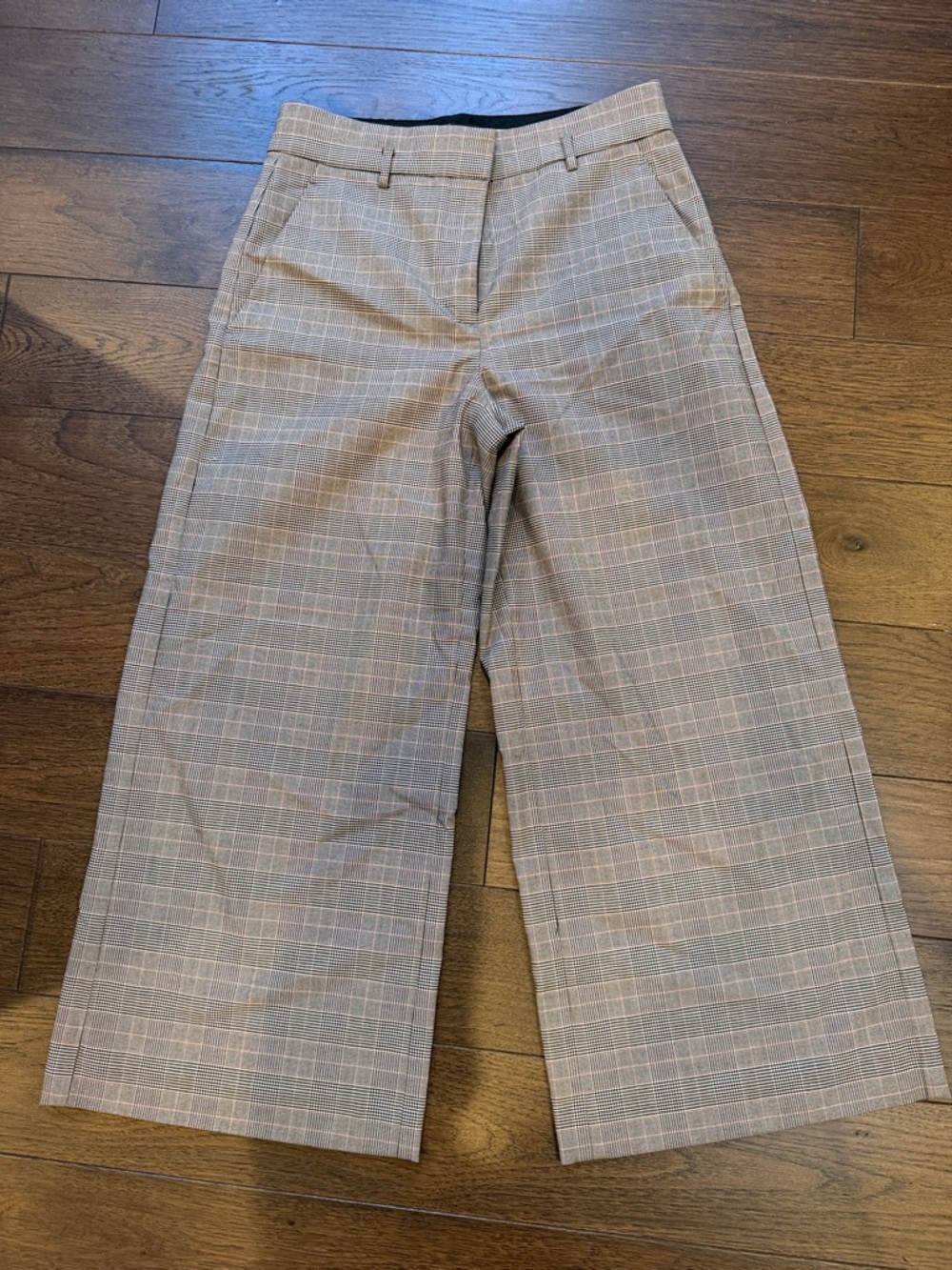 Ann Taylor Wide Leg Plaid Cropped Trousers Size 2 - C18-010